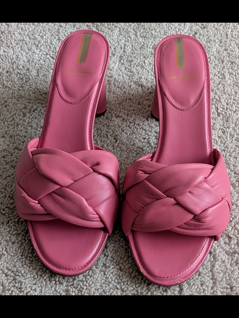 Sam Edelman Oaklie Pink Leather Sandals. 10.5 M Used In Very Good Condition.